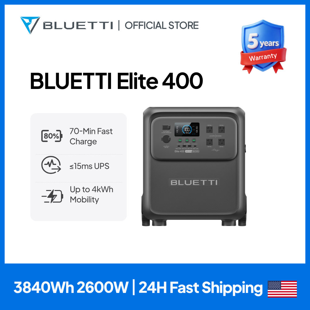 Solar Emergency Charger - BLUETTI Elite 400 2600W 3840Wh Солнечная