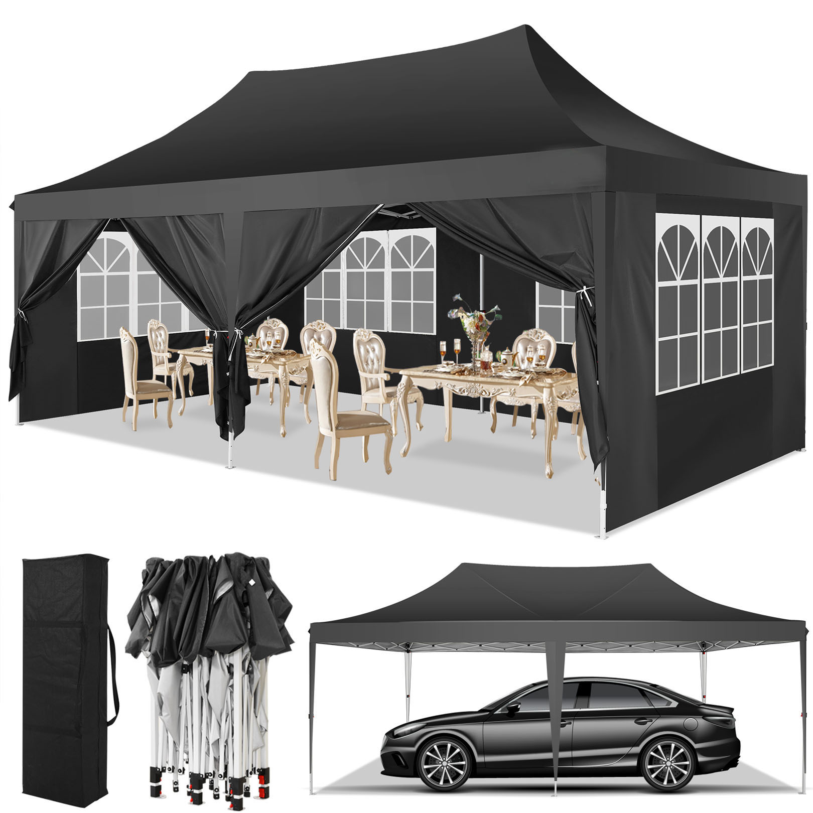 Emergency Mylar Tent - Палатка-шатер 10x20 футов с 6 боковыми